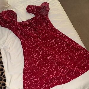 SHEIN Red Polka Dot Dress